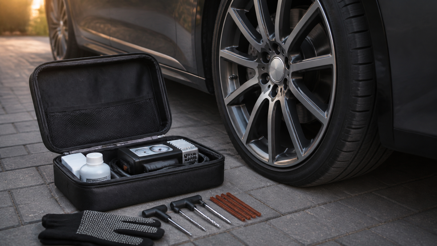 Cum alegi un kit de reparație pentru pană auto: etanșant, șnur sau roată de rezervă