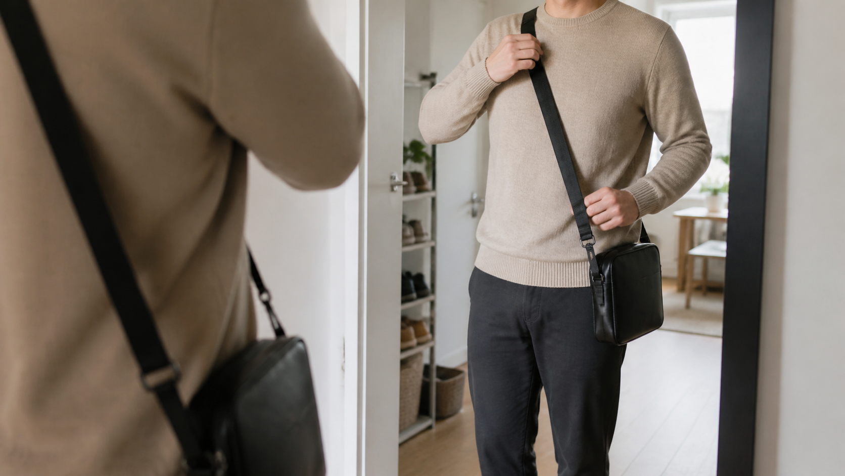 Geantă crossbody pentru bărbați: cum alegi dimensiunea și lungimea baretei
